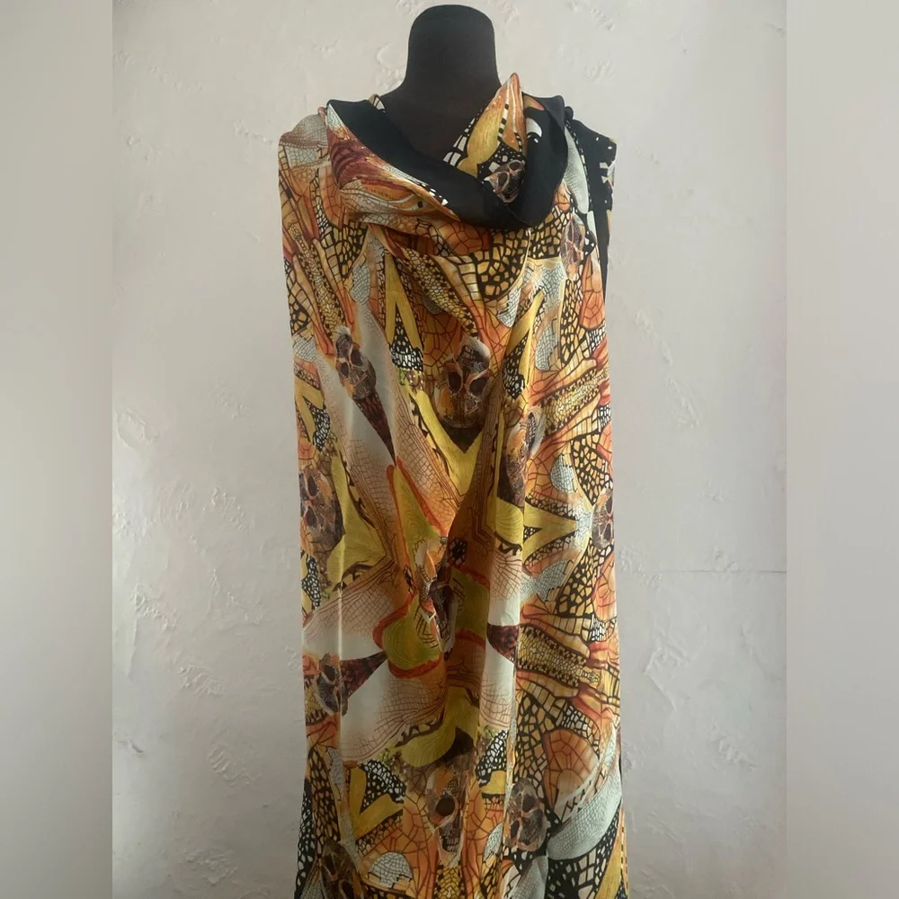 Authentic Alexander McQueen Extra Large Silk Scarf Shawl - Plato’s Atlantis Era